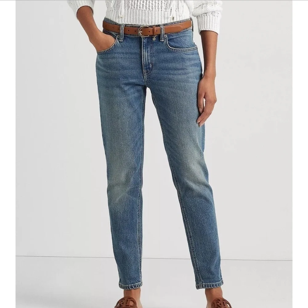 RALPH LAUREN Relaxed Tapered Ankle Jean Color Rangeland Wash Size: 16W